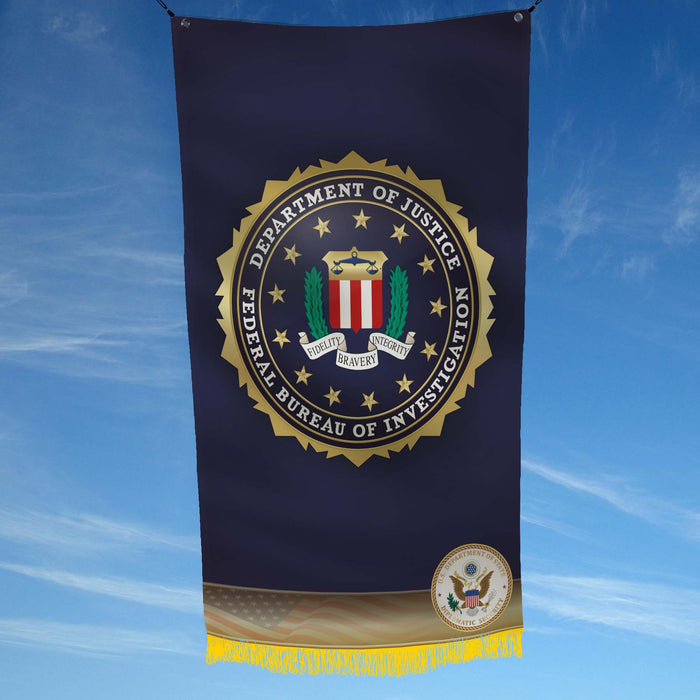 DOJ FBI Federal Bureau of Investigation Undercover Program Flag Banner